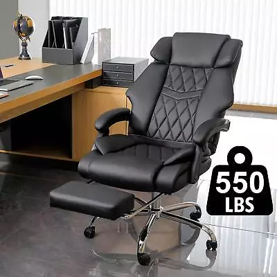 550LBS Big And Tall Office Chair Wide Seat Ergonomic Desk Chair Massage Computer • $195.11