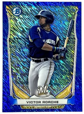 2014 Bowman Chrome /250 Mini Blue Refractor BMMB4 Victor Roache FREE SHIPPING • $1.99