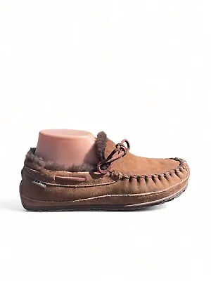 LL Bean Men's Suede Shearling Lined Moccasin Slippers Various Sizes(medium/wide) • $20
