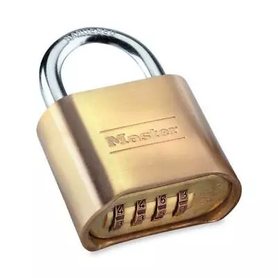 Master Lock Resettable Combo Padlock 2  Wide Brass (Model 175D) W/ Reset Key • $12.99