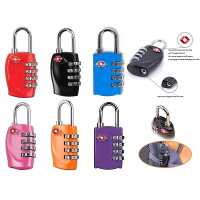 $14.99 • Buy TSA Approved 4 Digit Security Combination Suitcase Luggage Padlock Travel Lock