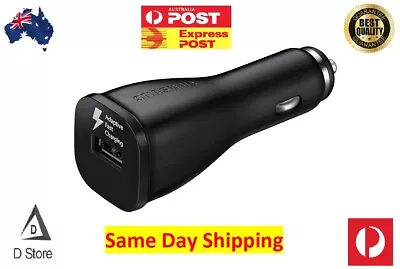 Genuine Samsung Dual USB Fast Car Charger Type C Cable S7 S8 S9 S10 Note 8 9 10 • $5.49