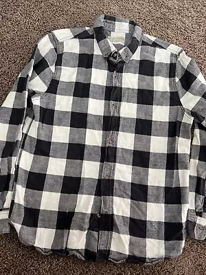 Zara Boys Black/white Flannel Shirt Size 13/14 • $5