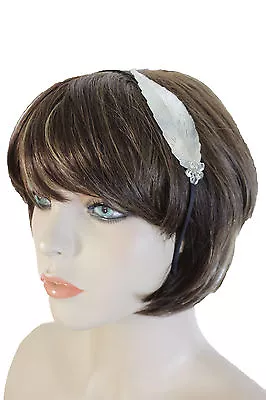 Cute Women Headband Shiny Silver Metal Leaf Fashion Female Hair Accessory Flower • $7.46