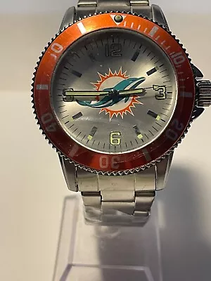 Miami Dolphins NFL Stainless-Steel Men's KEY Watch By SPARO NEW • $75