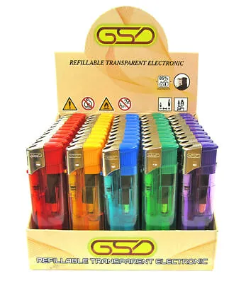 GSD Disposable Child Resistant Assorted Colours Lighters ELECTRONIC • £4.99