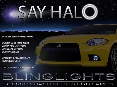 White Halo Foglamps Angel Eye Fog Lights Kit For 2009 - 2012 Mitsubishi Eclipse • $119.77