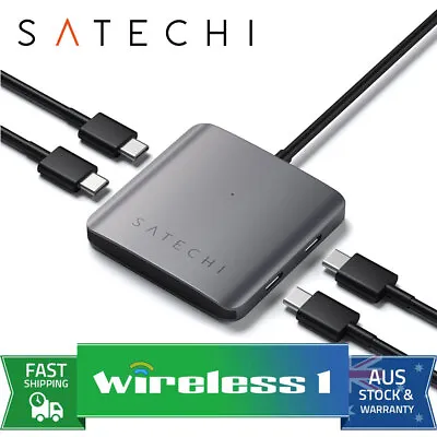 $73 • Buy Satechi Aluminium 4 Port USB-C Hub - Space Grey ST-UC4PHM