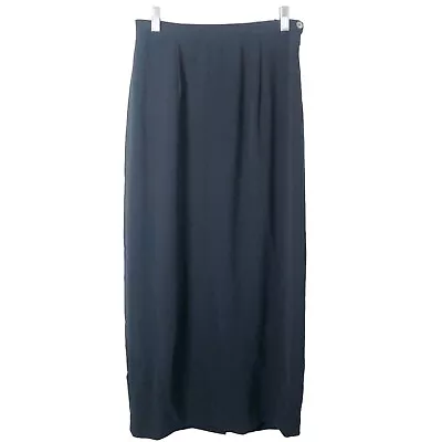 Rena Rowan NWT Women's Navy Blue Straight Maxi Skirt W/Back Slit Size 8 • $14.99