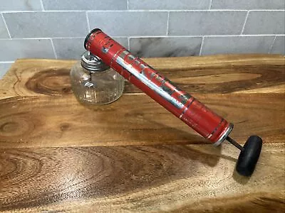 Vintage Handheld Pump Sprayer R.E. Chapin MFG Works W/ Glass Bowl Sprays Mist • $24