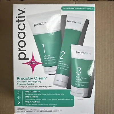 Proactiv Clean 3-Step Acne Treatment Routine Cleanse Refine Hydrate Exp 02/25 • $18