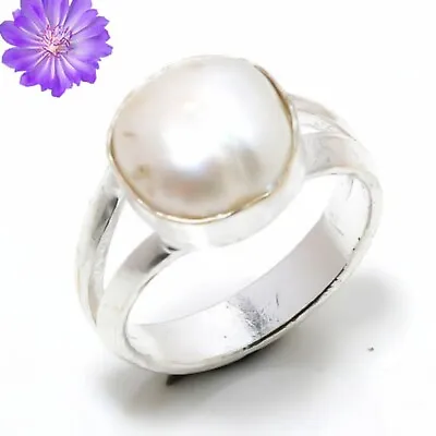 Mother Of Pearl Gemstone 925 Sterling Silver Handmade Ring Jewelry All Size • $7.35