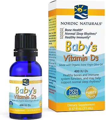 Nordic Naturals Baby’s Vitamin D3 Unflavored - 400 IU 0.37 Oz • $9.89
