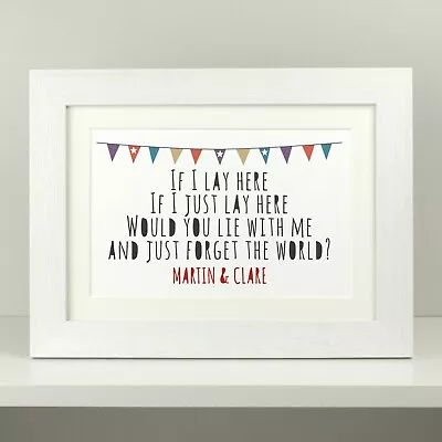 Snow Patrol Chasing Cars Personalised Print Lyrics / First Dance Gift VA075 • £14.49