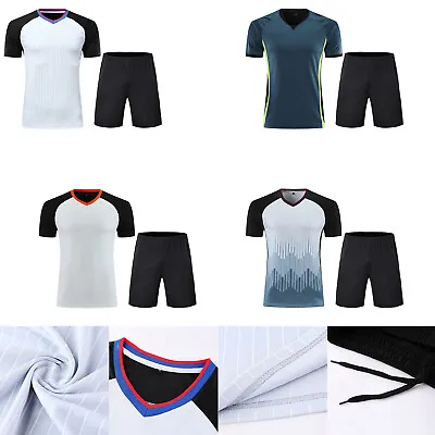 Mens Womens Outfit Fit Uniform Fitness T-shirt Football Shorts Volleyball Sets • $22.07