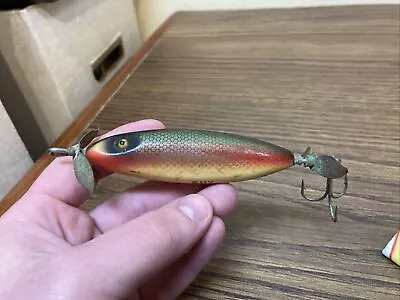 Vintage Heddon SOS Wooden Fishing Lure • $75.71