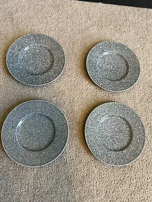 Mikasa Ultrastone Gray Bread Desert Plates CU726 6.5  Set Of 4 • $17