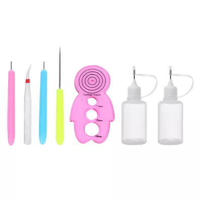  7 Pcs Paper Rolling Tools Quilling Kit Crafting Pen Slotted Quilled • £7.98