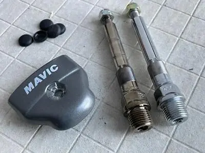 Mavic 645 Pedal Parts Lot: Two Shaft Spindles 9/16 X20; One Back Plate • $9.99