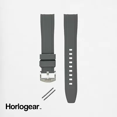 GRAY Rubber Watch Strap Band For Omega Swatch Speedmaster MoonSwatch Moonwatch • $32.20