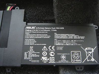 Original Battery ASUS C42-UX51 UX51V UX51VZ BX51 BX51V Genuine New IN France • $142.59