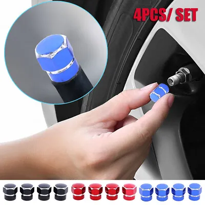 4X Car Tire Valve Caps Tyre Wheel Hexagonal Air Stems Cover Auto Car Accessories • $5.78