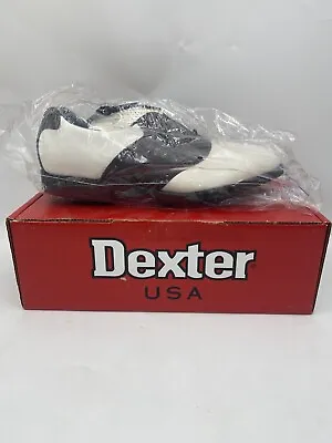 Men's Dexter Waterproof Brown/White Leather Golf Shoes - Size 11.5 - Vintage New • $29.95