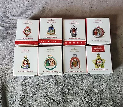 Hallmark Keepsake A World Within Series Miniature Ornament Lot 2015 - 2022 • $80