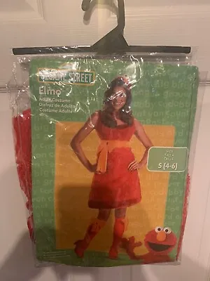 New Disguise Sesame Street Elmo Costume Adult Sz S 4-6 Dress Stockings Headpiece • $29.99