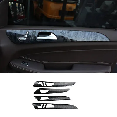 Black Wood Grain Inner Door Panel Cover Trim For Mercedes-Benz GLE GLS 2016-2019 • $90.52