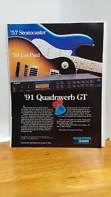 Alesis Quadraverb Gt Guitar Effects Guitar Ad Print Ad 11 X 8.5  A6 • $4.95