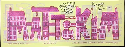 Matt And Kim Signed Limited Edition Concert Poster Line In Hollywood 2010 • $249.99
