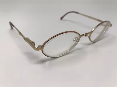 $26.99 • Buy Delaney Eyeglasses Gold Tortoise 50-19-135 Oval Flex Hinge V959