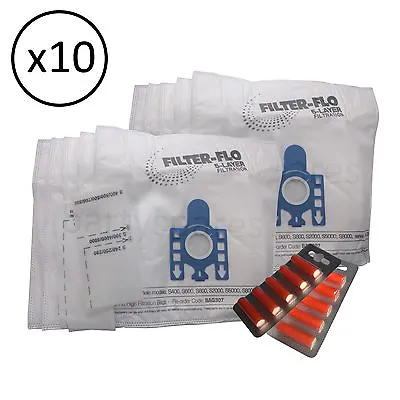 £11.54 • Buy 10 Dust Bags Filters & Air  Fresheners For MIELE GN Type S5261 & S5211 Hoover 