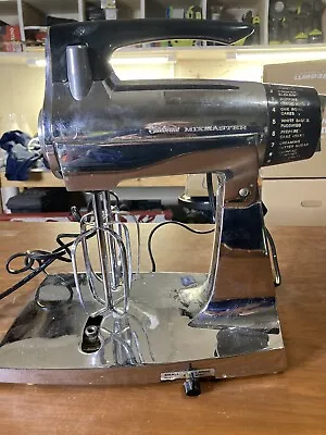 VINTAGE SUNBEAM DELUXE MIXMASTER 12 SPEED MIXER CHROME Tested And Working • $29.40