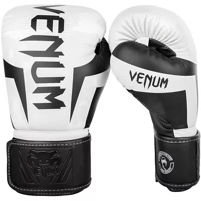 Venum Elite Hook And Loop Training Boxing Gloves - White/Camo • $86.25