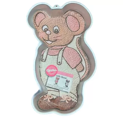 Vintage 1987 Wilton Little Mouse 2105-2380 Cake Pan Mold Birthday Party Baking • $18