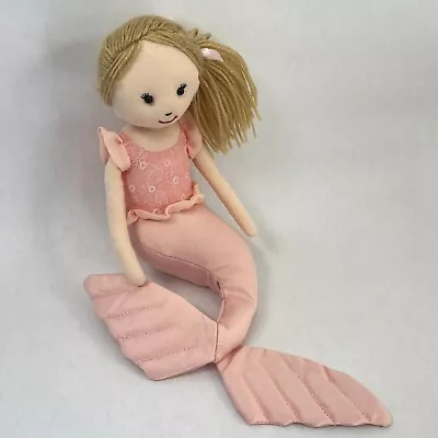 Jellycat Shellebelle Millie Mermaid Soft Doll 14 In. Pink With Blonde Yarn Hair • $7.95