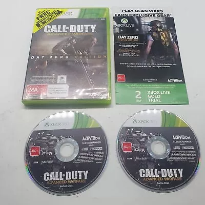 Call Of Duty Advanced Warfare Day Zero Edition Xbox 360 Game + Manual PAL 14j4 • $14.95