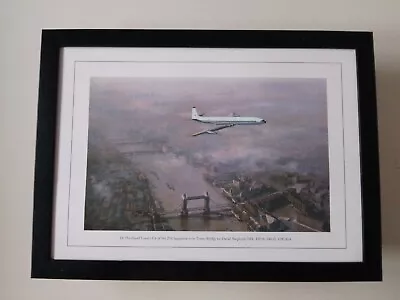 David Shepherd Aircraft Print 'De Havilland Comet C4 Over Tower Bridge'  FRAMED • £23