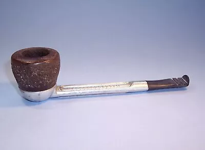 Vintage Briar Bowl FALCON TOBACCO PIPE With Straight Metal Stem - FDC • £29