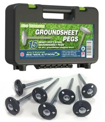 £13.95 • Buy Outdoor Revolution Eco Warrior Steel Tent Awning Groundsheet Pegs Box Of 15