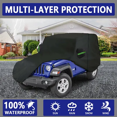 For Jeep Wrangler 4 Door CJYJ TJ & JK Dust UV Waterproof Protection Car Cover • $23.99