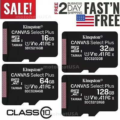 Kingston Micro SD Card 32GB 64GB 128GB Class 10 100MB/s TF Memory Card • $6.90