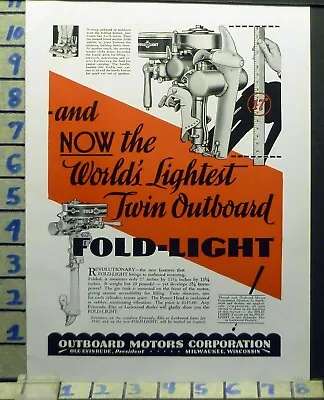 1930 Dinghy Motor Fold Light Evinrude Elto Lockwood Outboard Boat Ad  Bf65 • $31.95