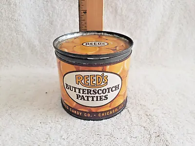 $24.99 • Buy Vintage Reeds Butterscotch Patties Tin - Reed Candy Co. Chicago, Illinois