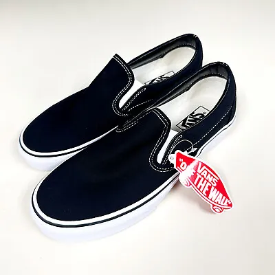 *NEW* Unisex VANS CLASSIC SLIP-ON SKATE BOARD SHOE BLACK(VN000EYEBLK) • $48.11