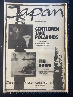 JAPAN - GENTLEMEN TAKE POLAROIDS TIN DRUM 1982 15X11  Press Advert Poster L237 • £11.99