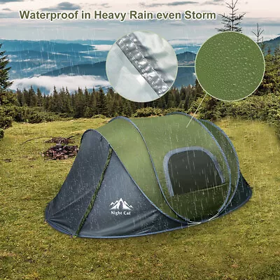 2 Person Automatic Instant Waterproof Pop Up Camping Tent Waterproof Outdoor New • $166.65