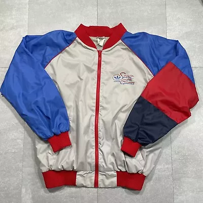 Vintage 1984 Adidas Olympics Spirit Of The Games Windbreaker Jacker Red Size L • $85.99